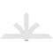 Ekena Millwork Redmond Architectural Grade PVC Gable Bracket, 72"W x 36"H x 2"D x 6"F, 12/12 Pitch GBP072X36X0206RED00 - alternate 3